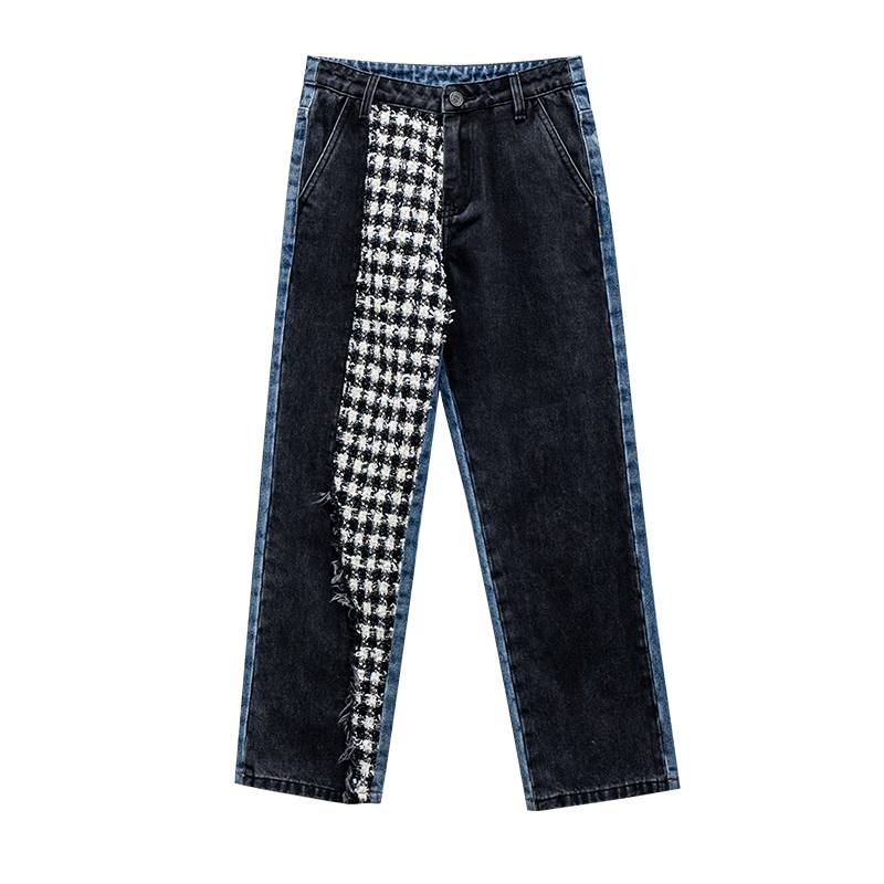 Women's New Cropped Wide-leg Pants Straight Loose Jeans