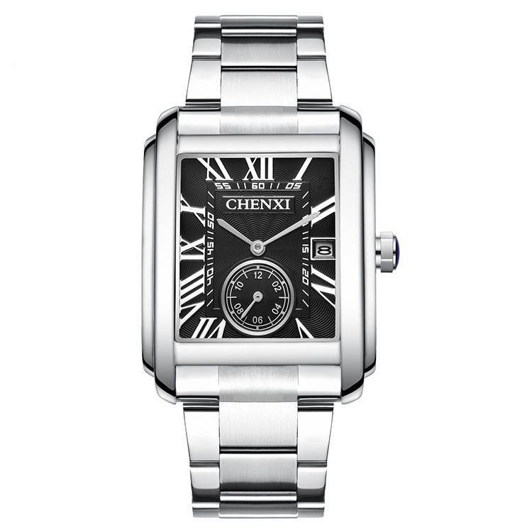 Personalized Square Steel Band Fashion Waterproof Men's Watch
