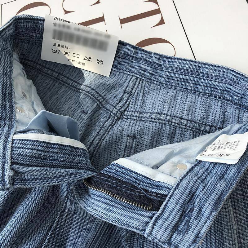 Women's Loose High Waist Straight Vertical Jeans
