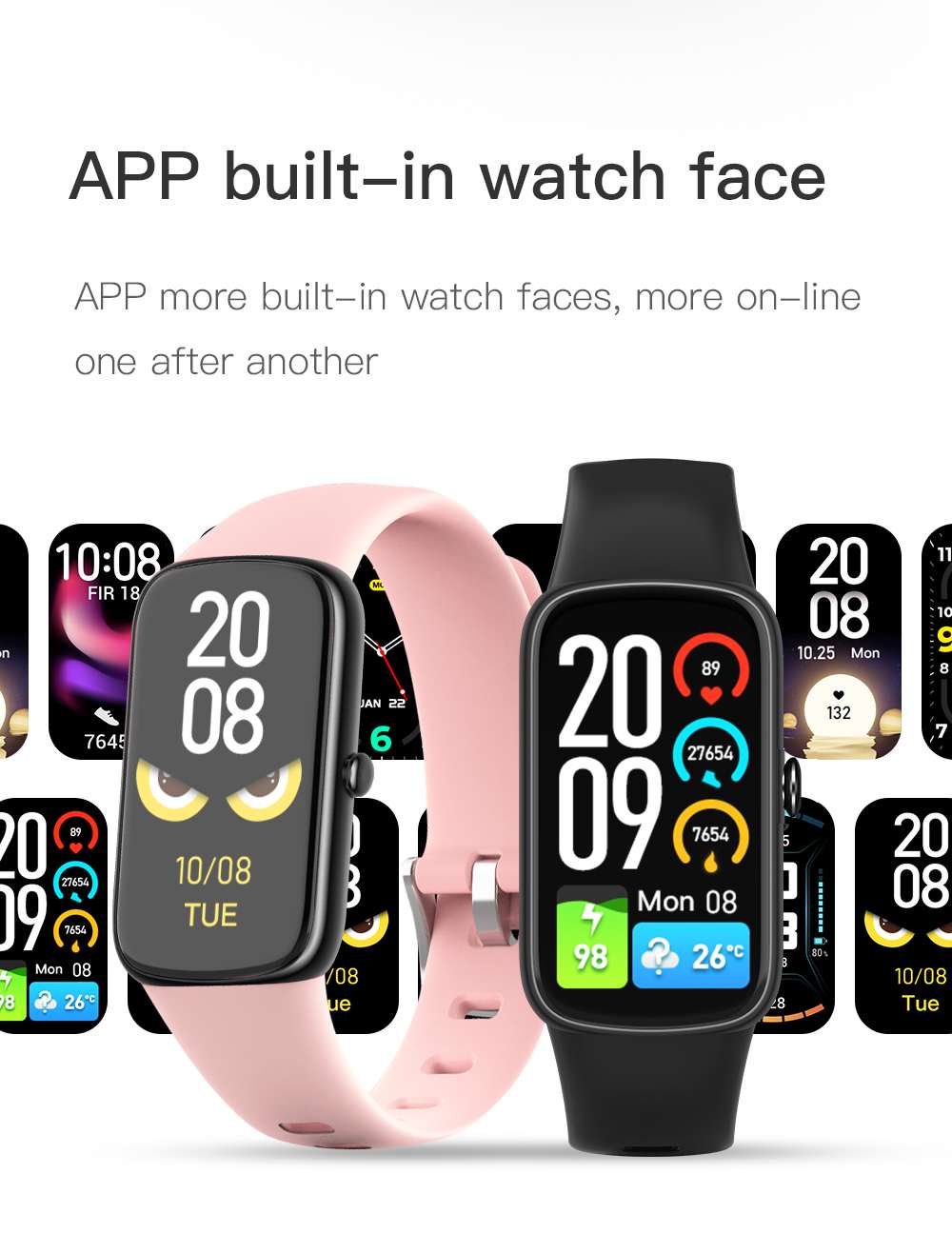 Full Touch Color Screen Blood Oxygen Sports Pedometer Bluetooth Watch