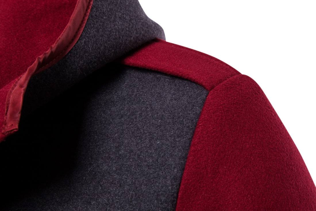 Double-breasted Hooded Belted Mid-length Wool Trench Coat