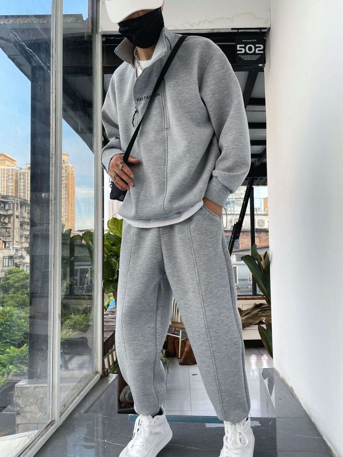 Add Velvet Padded Fashion Sweater Set