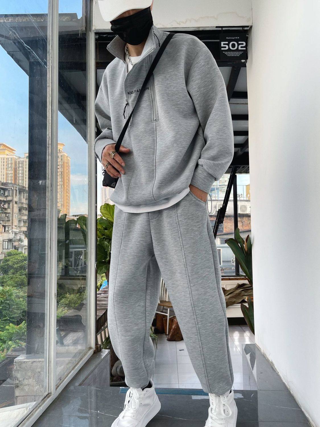 Add Velvet Padded Fashion Sweater Set