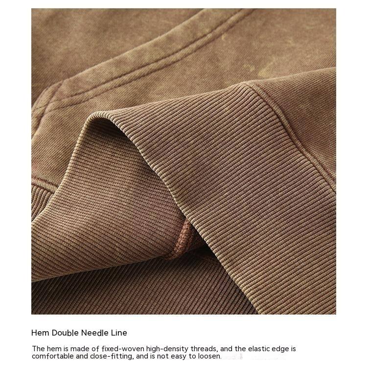 Men's And Women's Fashion Retro Drop-shoulder Hooded Washed Sweater