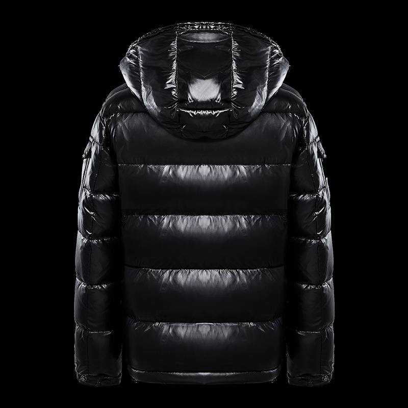 Down Jacket Black Glossy Couples Coat