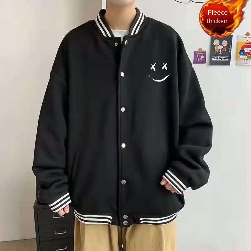 Men's Autumn And Winter Fashion Brand Ins Loose Hong Kong Style Baseball Uniform Coat Coat
