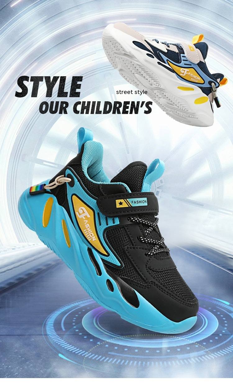 Child And Teen Boys Autumn And Winter Breathable Non-slip Platform Sports Running Shoes