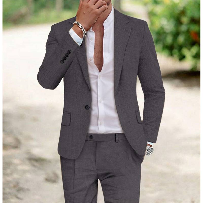 Men's Plus Size Two-piece Suit