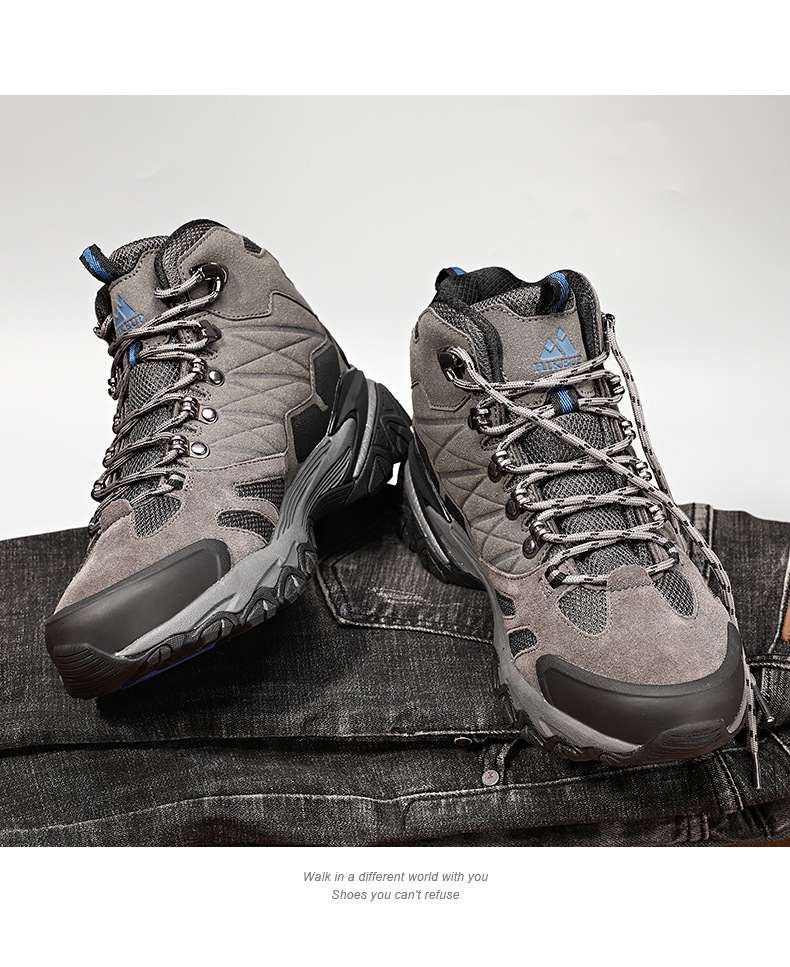 Outdoor Leisure Sports High-top Waterproof Non-slip Men's Hiking Shoes