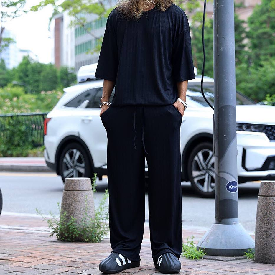Men's Autumn Casual Long Sleeve Pants Knitting Suit