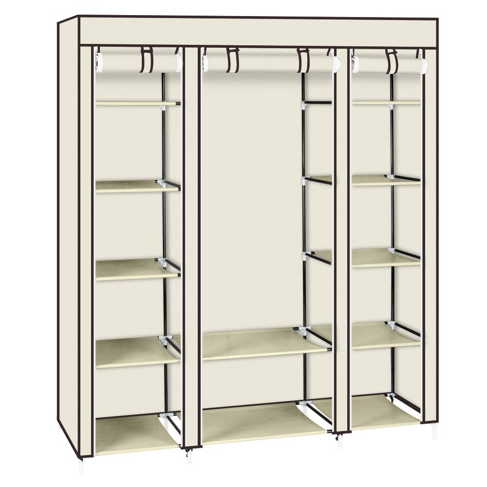 Non-woven Wardrobe 5 Layers 12 Compartments 150x45x175-beige