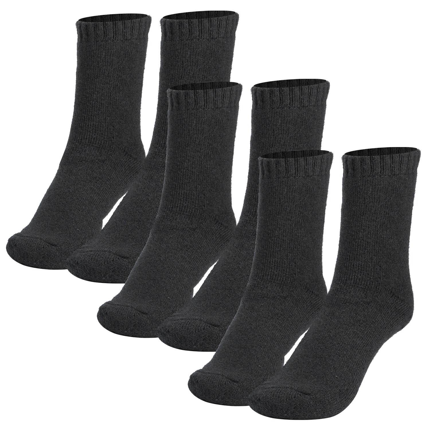 3 Color Options -- 3 Pairs Men Warm Wool Socks Soft Cozy Winter Thermal Socks For Men Thick Heat-Trapping Moisture Wicking Socks Indoor Outdoor