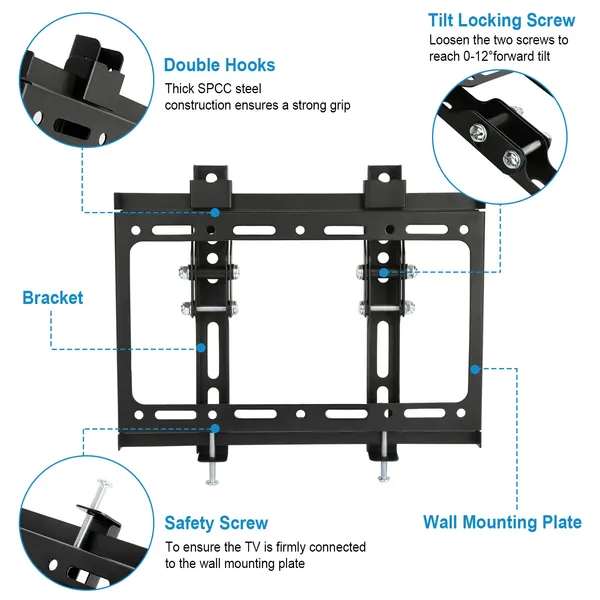 TV Wall Mount Bracket Tilt For 13"-42" LED/LCD/PLASMA Flat TV VESA 200x200mm