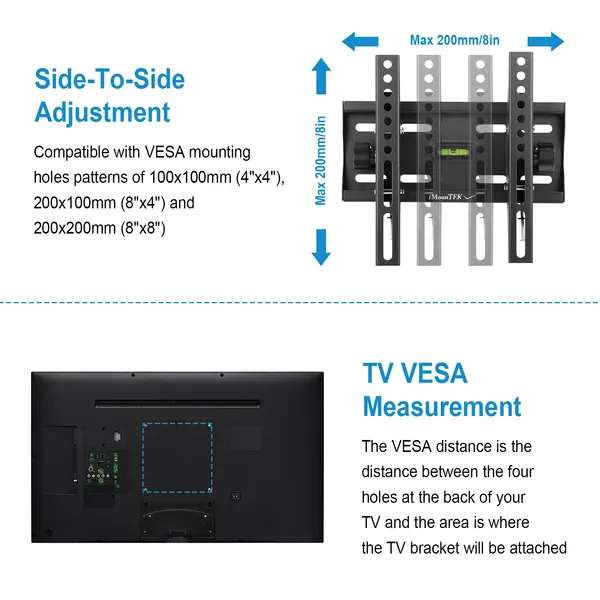 TV Wall Mount Bracket Tilt For 23"-42" LED/LCD/PLASMA Flat TV VESA 200x200mm