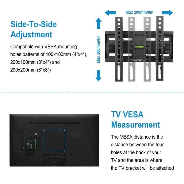 TV Wall Mount Bracket Tilt For 23"-42" LED/LCD/PLASMA Flat TV VESA 200x200mm