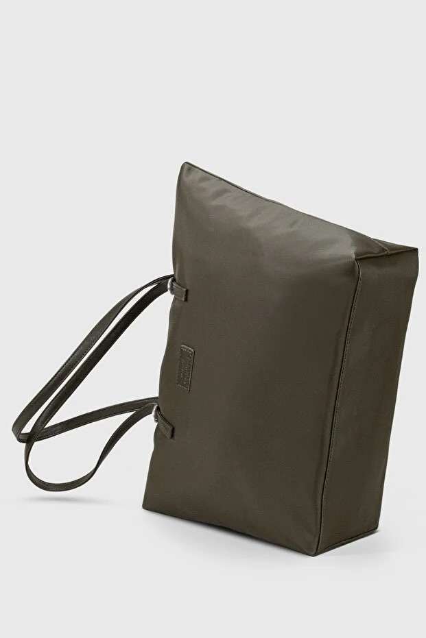 Khaki Large Capacity Water Resistant Shopper Bag For Women