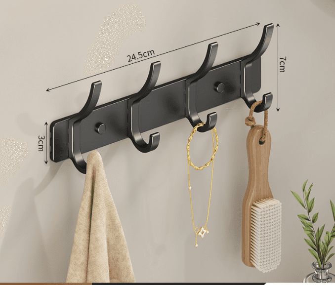 1pc Wall Mount Coat Rack - Thickened Clothe Hook. Bathroom Sticky Hook & Towel Clothe Wall Hanger. Iron Crafts For Wall Hanging.