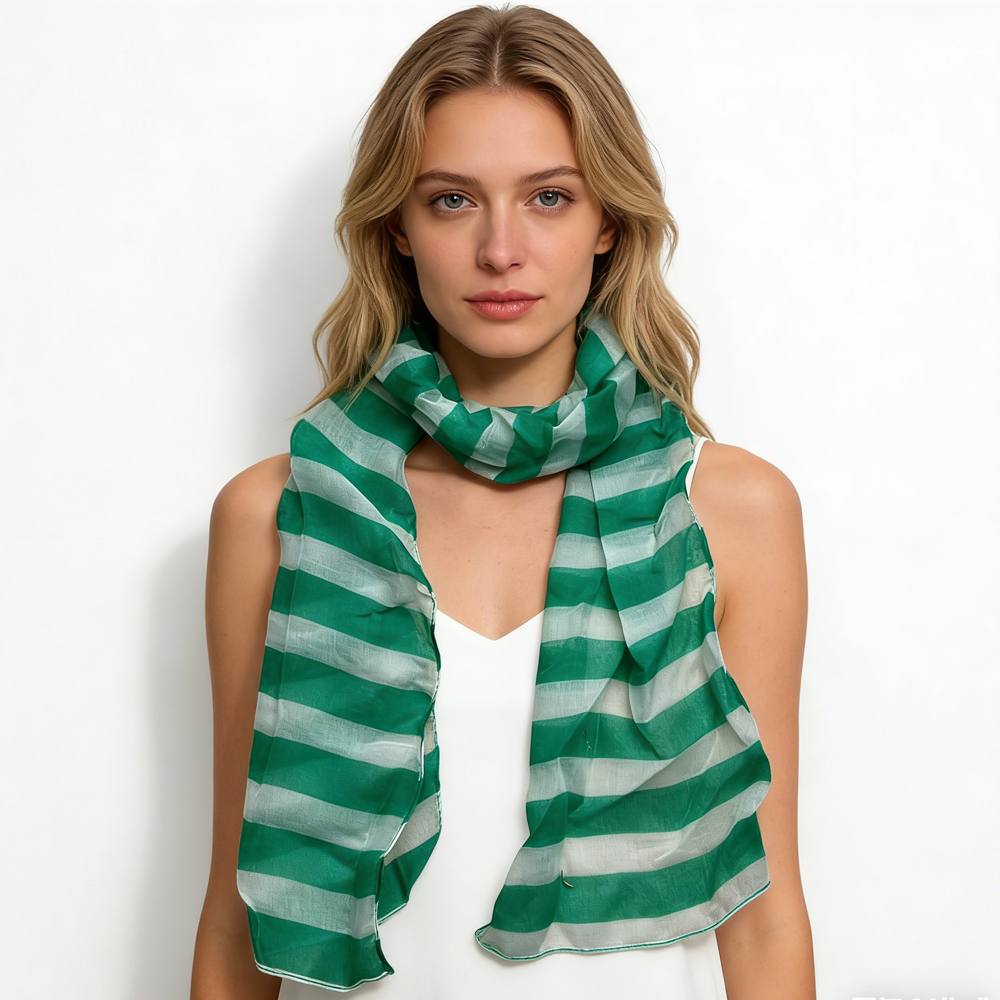 Dual Tone Lime Printed Scarf For Women Men