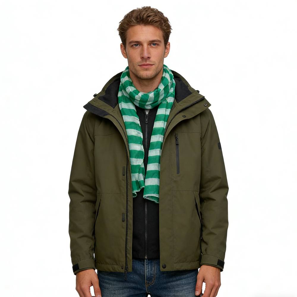 2pcs Dual Tone Lime Printed Scarf For Women Men