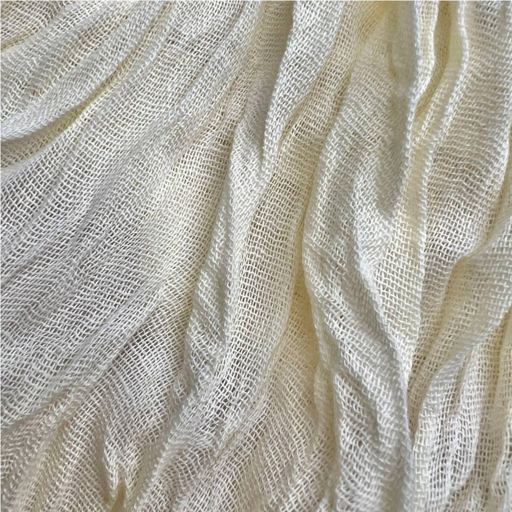 2pcs Pure White Crinkle Texture Brightens Complexion Scarf,Wedding Season Staple Scarf,vacation,daily Life,evening Party,Office Appropriate Subtlety For Women Men