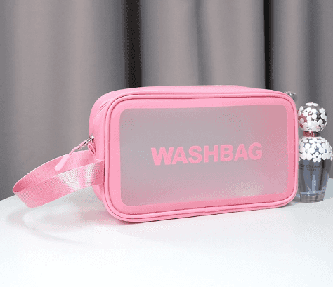 Pu matte makeup bag-pink-26 * 9 *16cm-1 piece