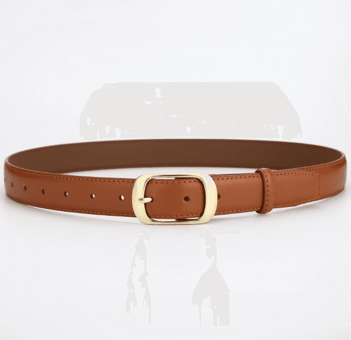 Wild fashion belt-rounded day buckle-camel color-1 piece