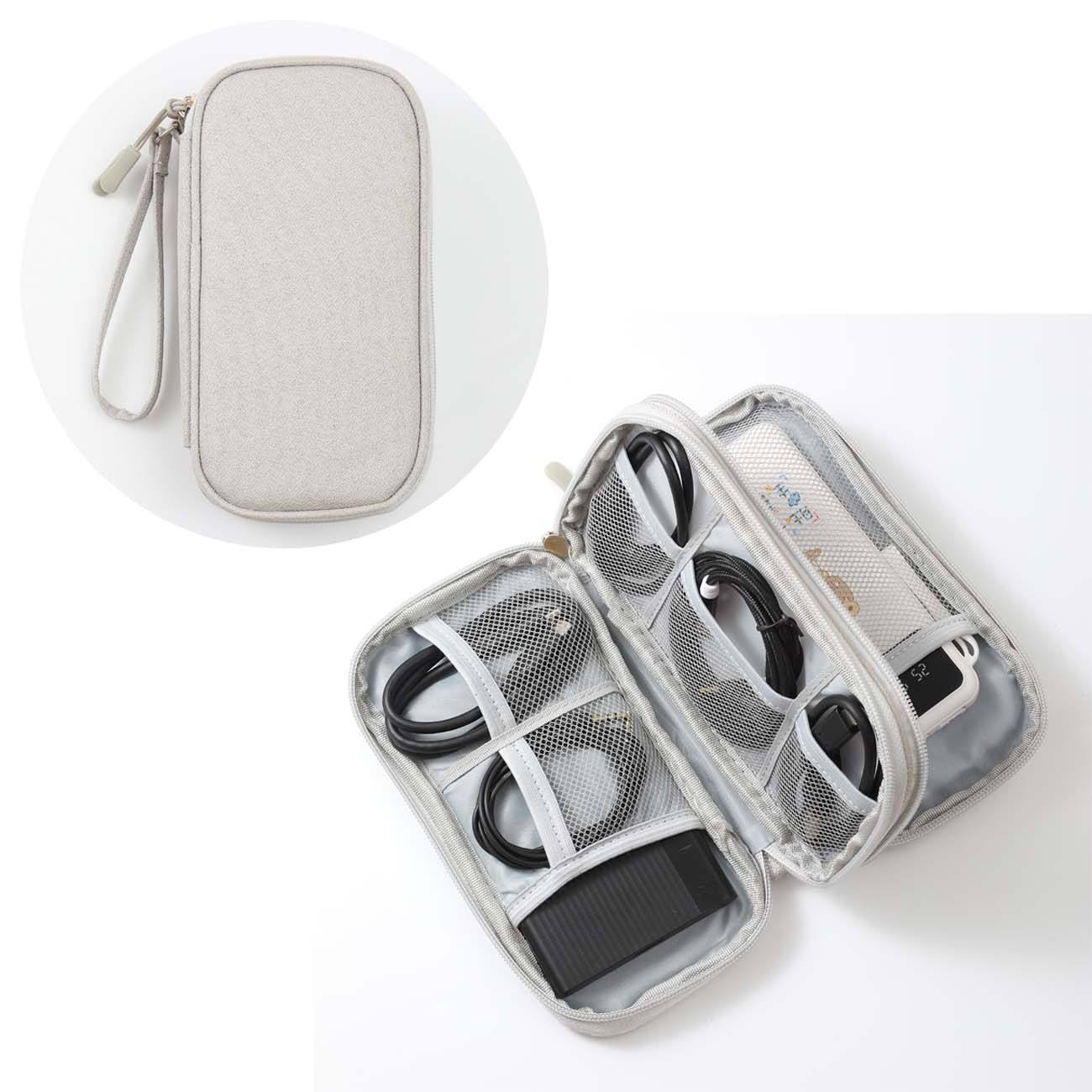 Mobile power storage bag-double layer model-gray-1 piece