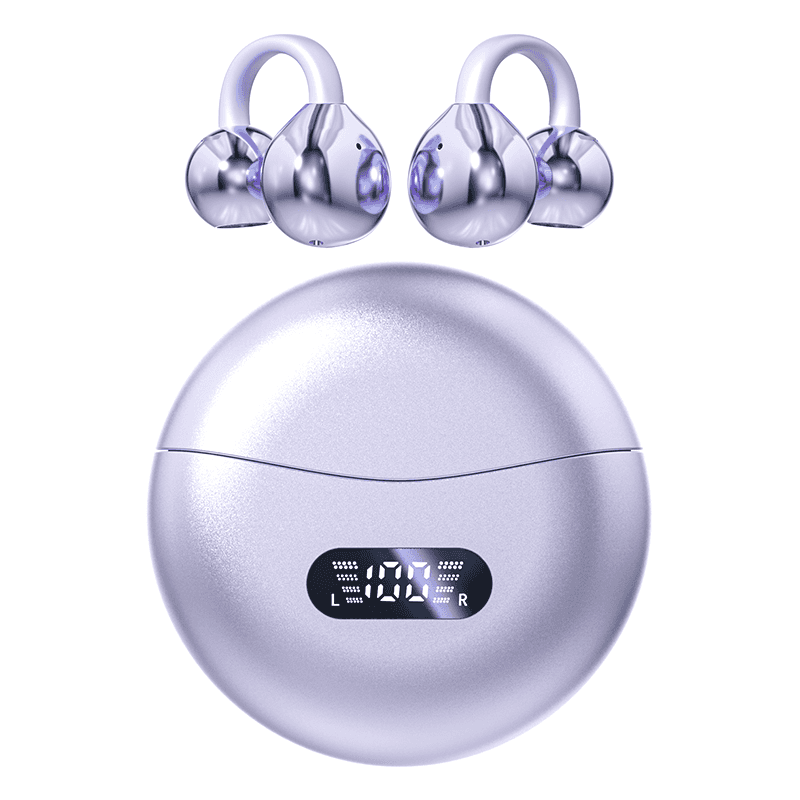 Ear-clip Bluetooth Headset-Purple-PC+ABS-1 Pair