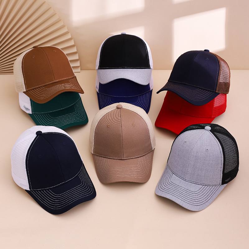 Multi-color Mesh Fabric Breathable Lightweight Sun-protective Adjustable Simple And Fashionable Baseball Cap Suitable For Sports, Travel And Outings