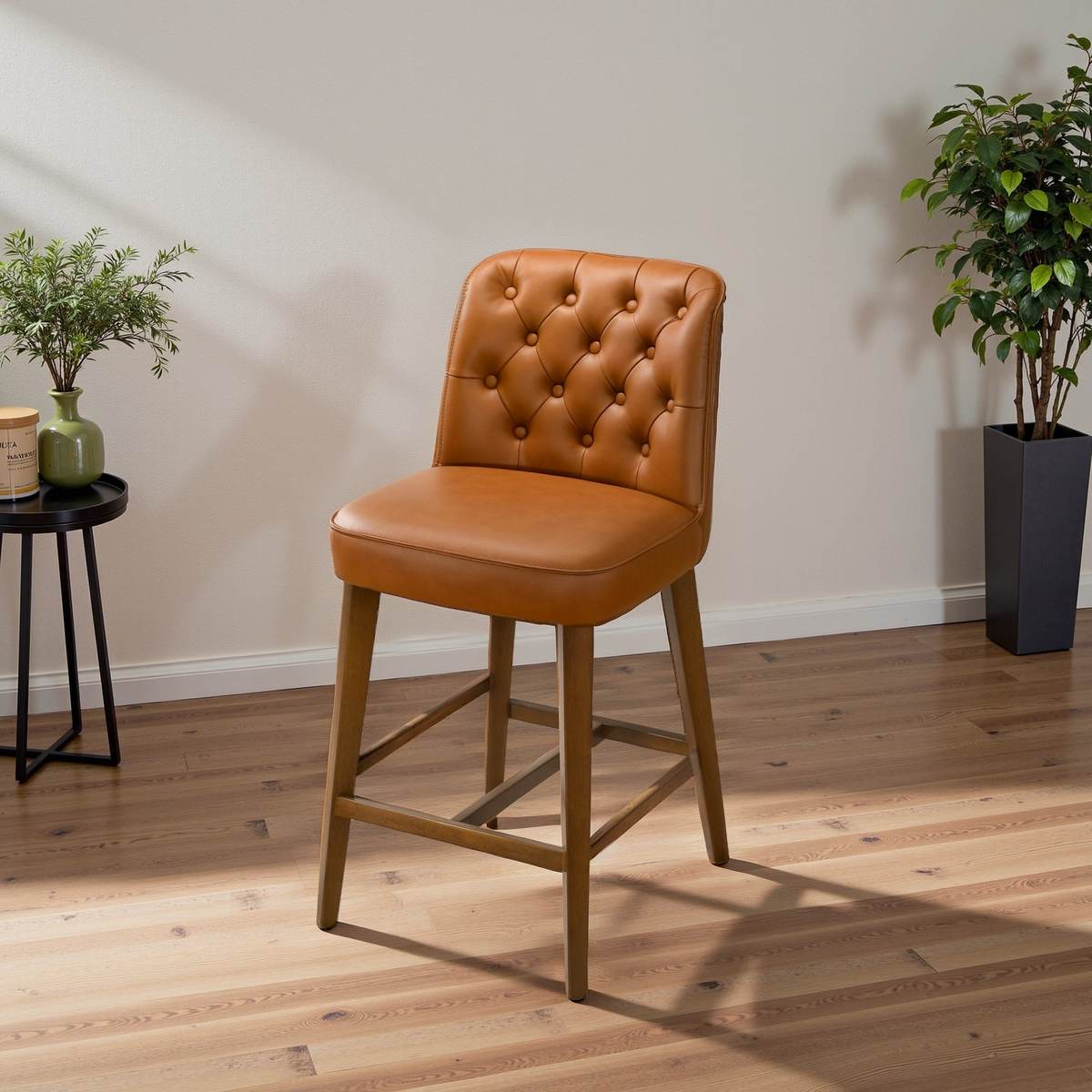 Peoria Elegant Mid-Century Modern Counter Stool For Kitchen Island