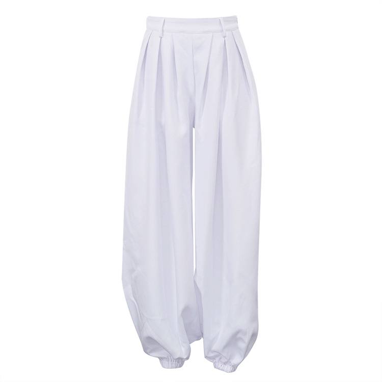 White High-Waisted Balloon Pants