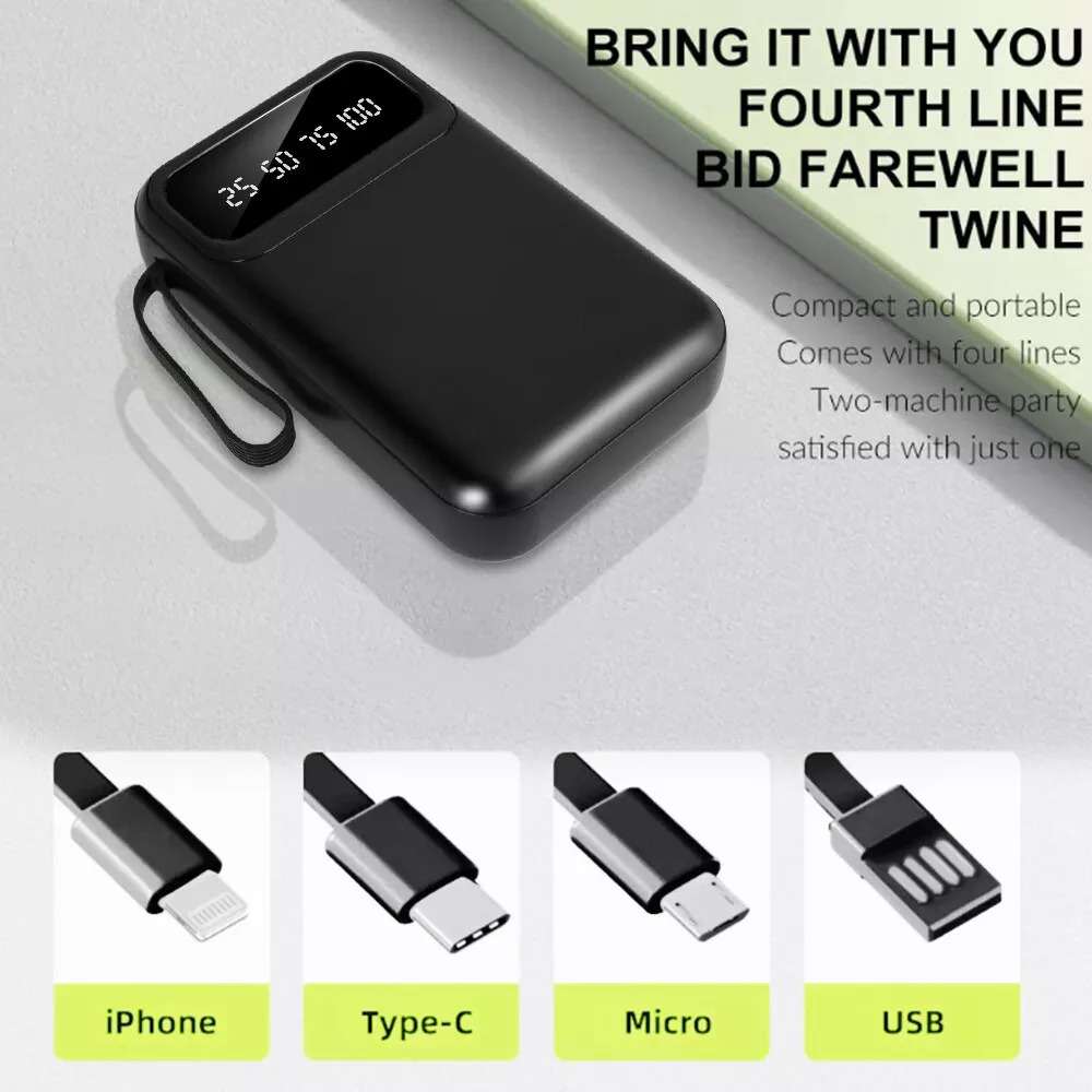 3o000mAh Power Bank, Fast USB Charger, External Battery For Mobile Phones DE
