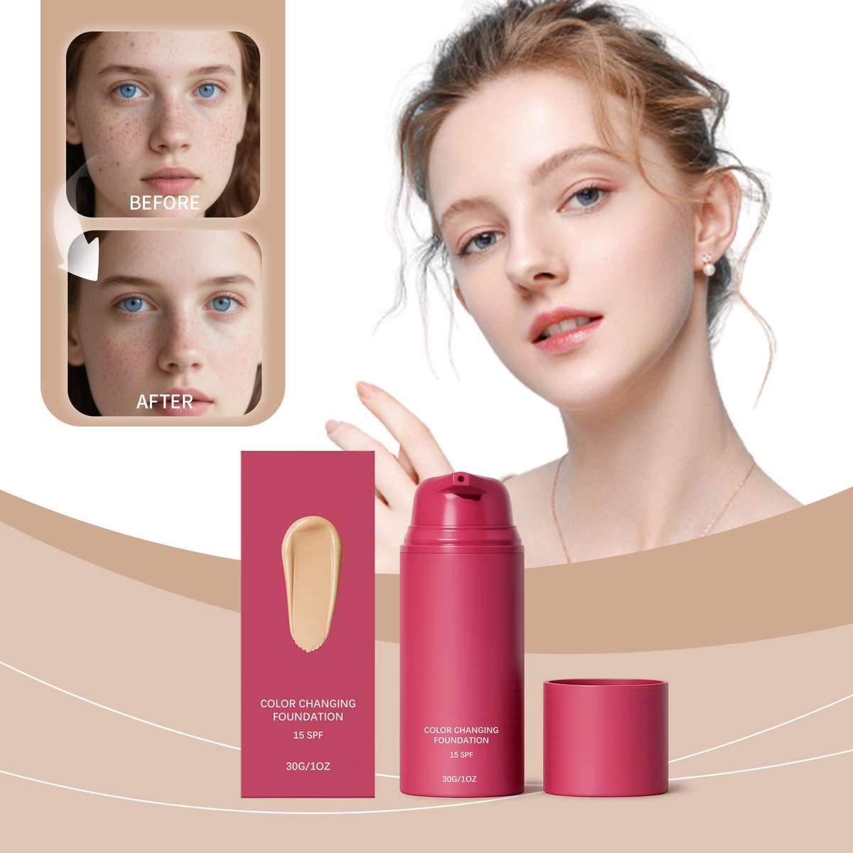 Thermo-responsive Color Adjusting Foundation Natural Shade