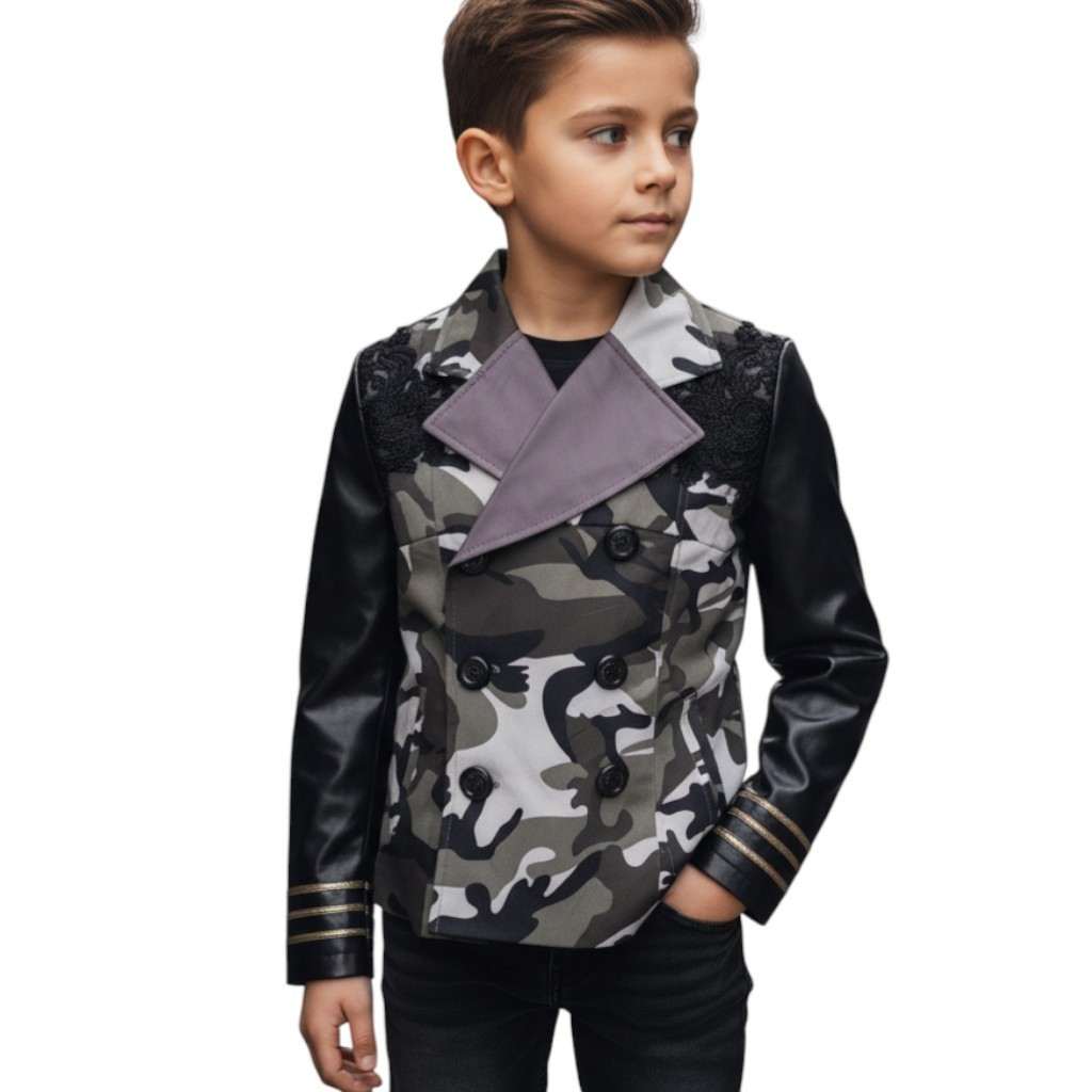 Boys Smart Blazer Jacket Kids Formal School Coat Casual Suit 4-14Y