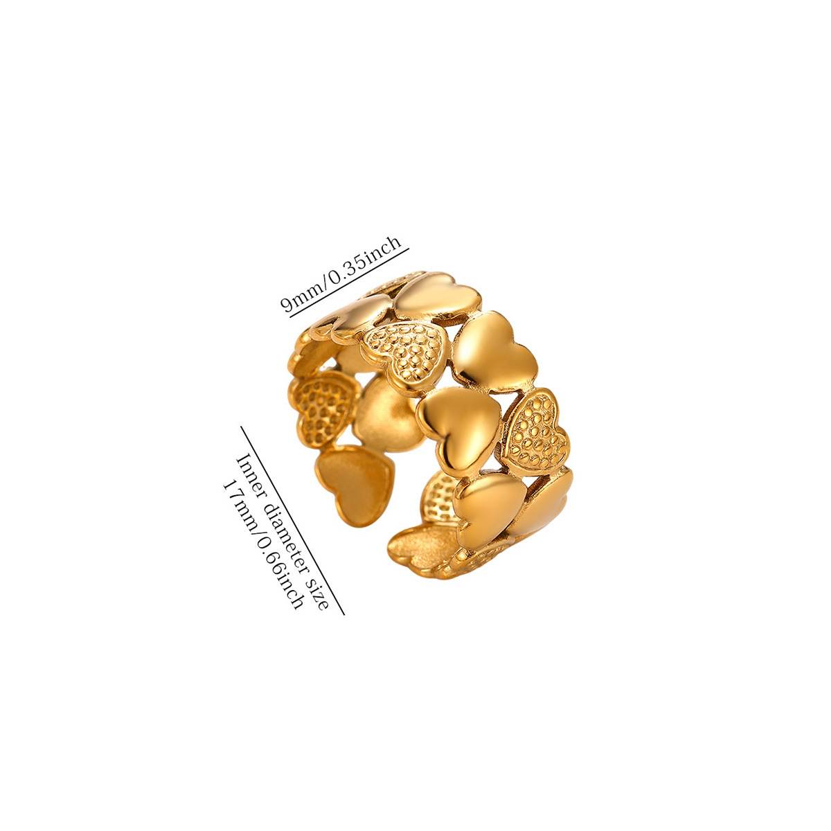 Chic European American Ring Irregular Splice Titanium Steel Female Ornament