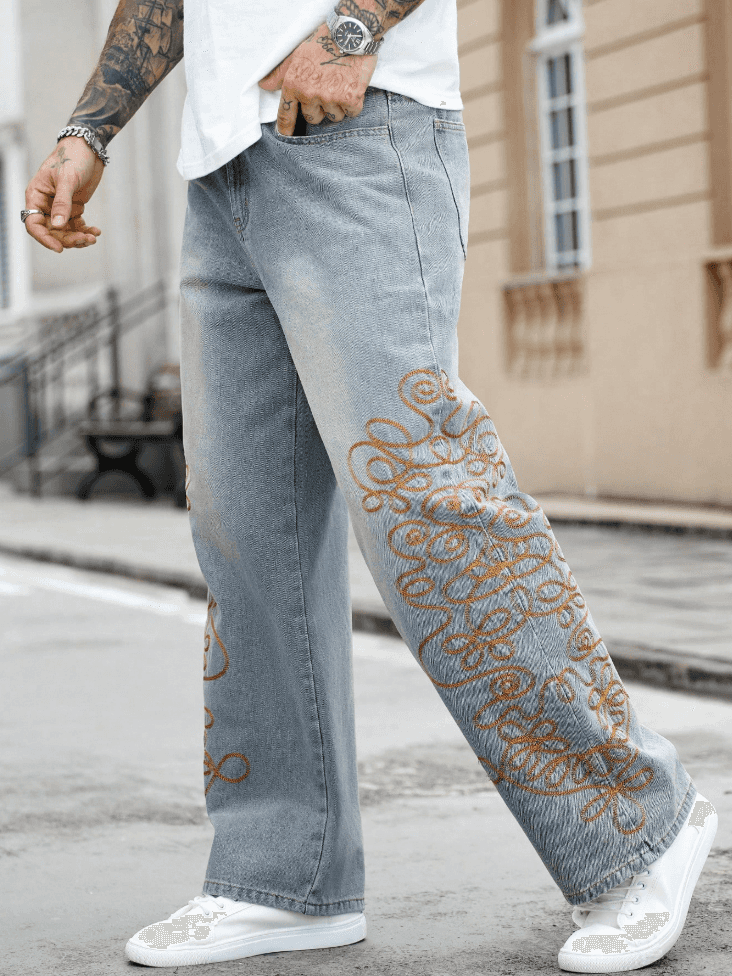 Unlined Loose Straight Pants