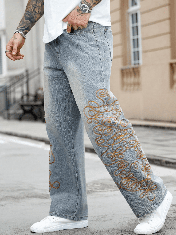Unlined Loose Straight Pants
