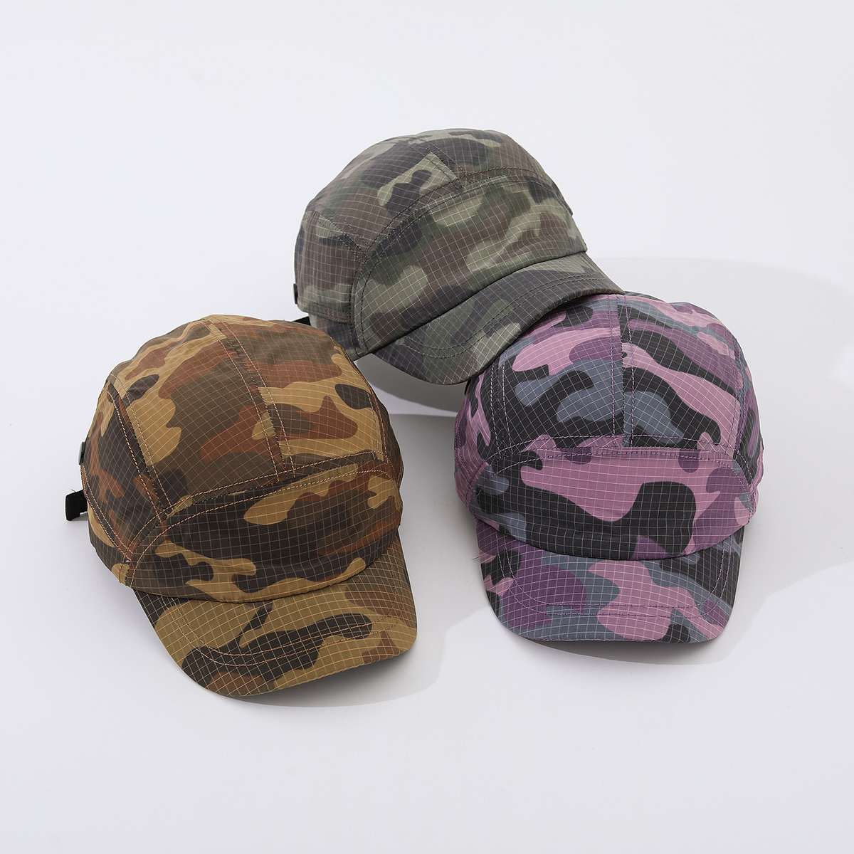 Men's And Women's Printed Multi-color Camouflage Quick-drying Breathable Adjustable Short Brim Fashion Sports Style Baseball Cap For Daily Outings
