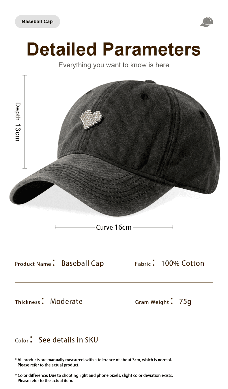 Vintage Washed Skull Baseball Cap 3D Metal Emblem Adjustable Unisex Dad Hat Streetwear
