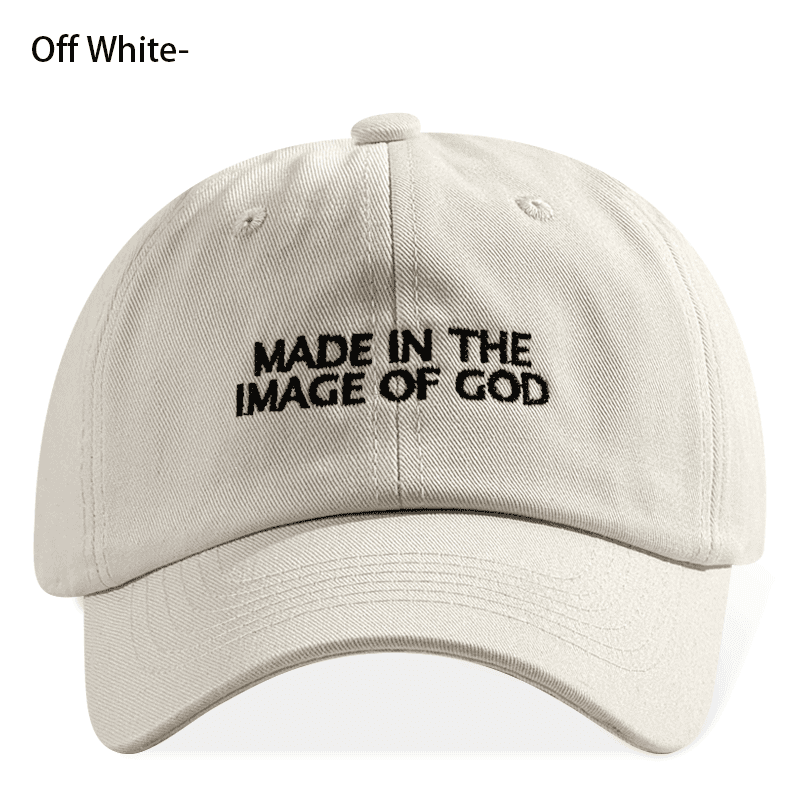 Christian Faith Made In The Image Of God Embroidered Vintage Washed Dad Hat Unisex Religious Baseball Cap