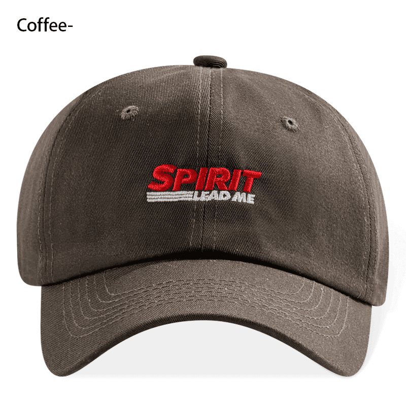 Christian Religious SPIRIT LEAD ME Embroidered Vintage Washed Dad Hat Unisex Faith Baseball Cap