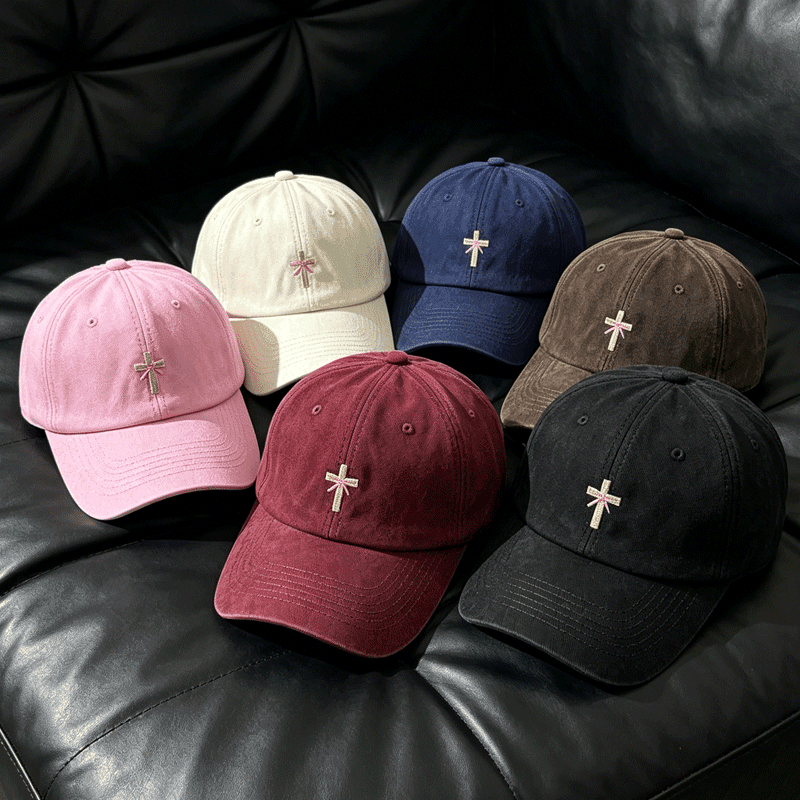 Religious Christian Cross Bow Embroidery Vintage Casual Unisex Baseball Dad Hat