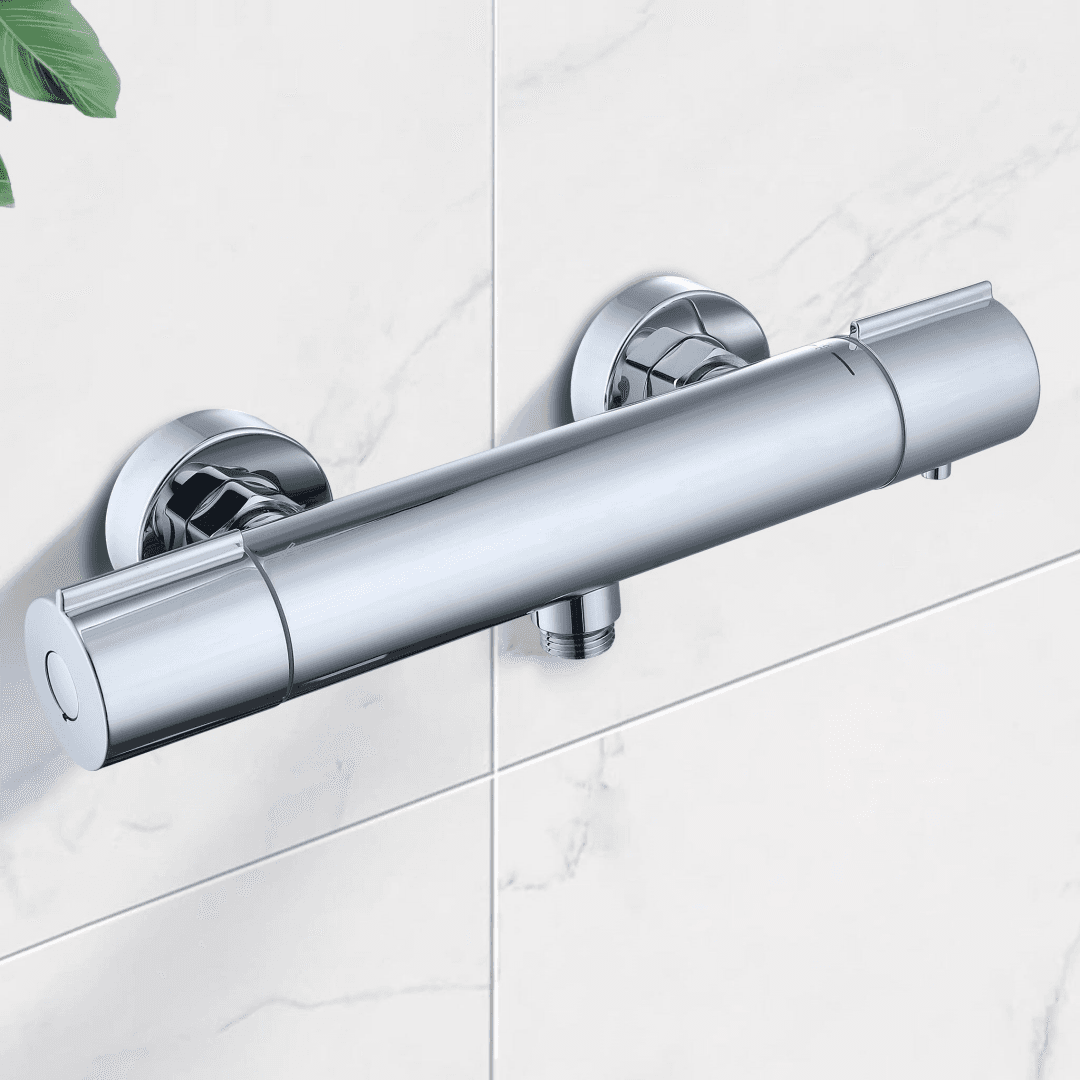 Thermostatic Shower Mixer Tap, Shower Mixer For Shower Column, Bathtub, Chrome Brass Bathroom Faucet