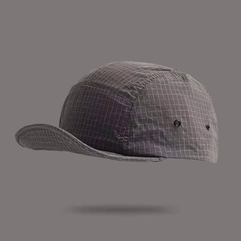 Men's And Women's Retro Checkered Classic Five-panel Casual Style Quick-drying Short Brim Baseball Cap, Daily Outing Versatile Sun Hat