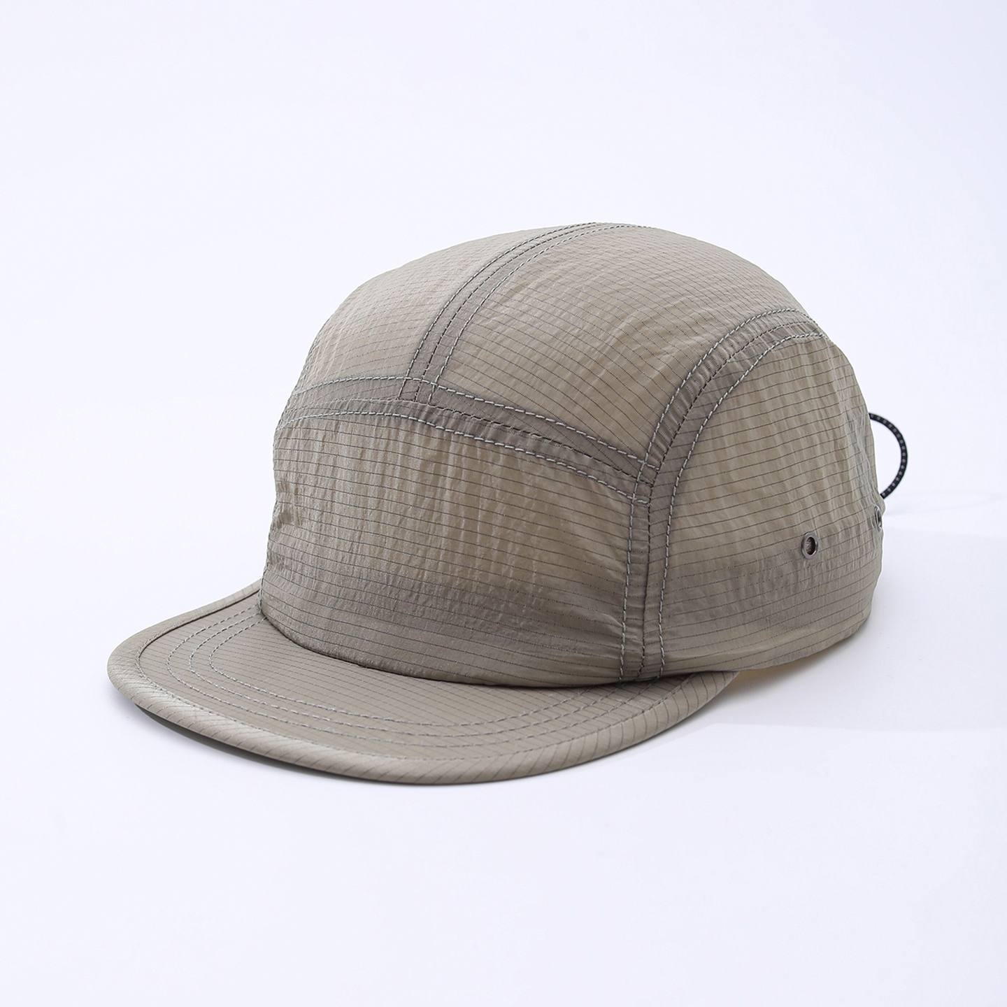 Men's And Women's Identical Simple Quick-drying Water-resistant Mesh Drawstring Design Street Trendy Short Brim Baseball Cap Suitable For Going Out For Photos And Daily Skateboarding Use