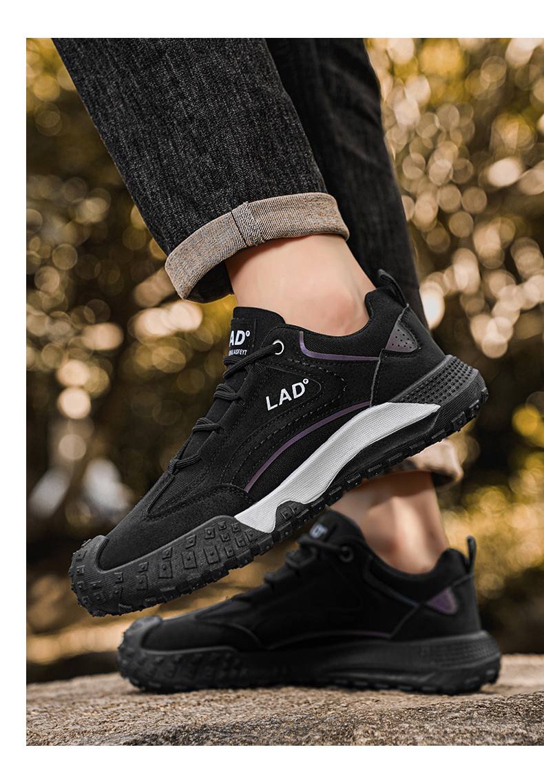 2026 New Men's Safety Work Shoes, Comfortable Versatile Mesh Casual Sneakers, Anti-slip Wear-resistant Working Footwear