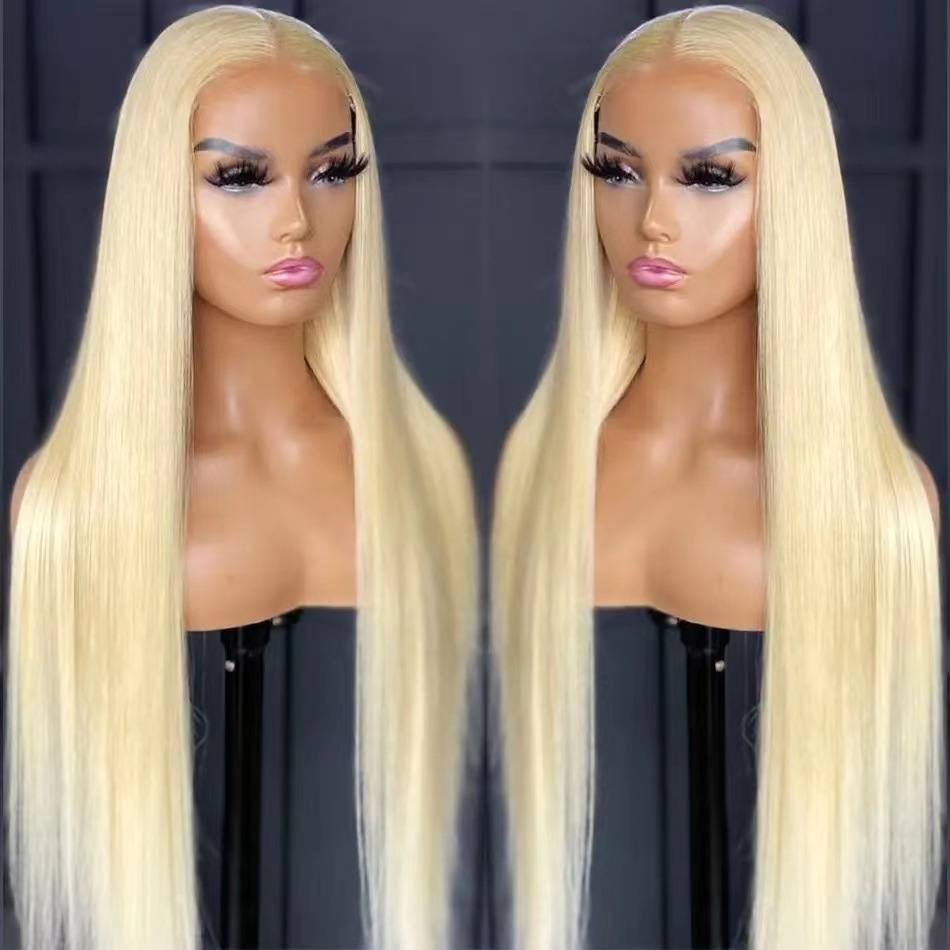 Front Lace Long Straight African Women Wig Head Cover