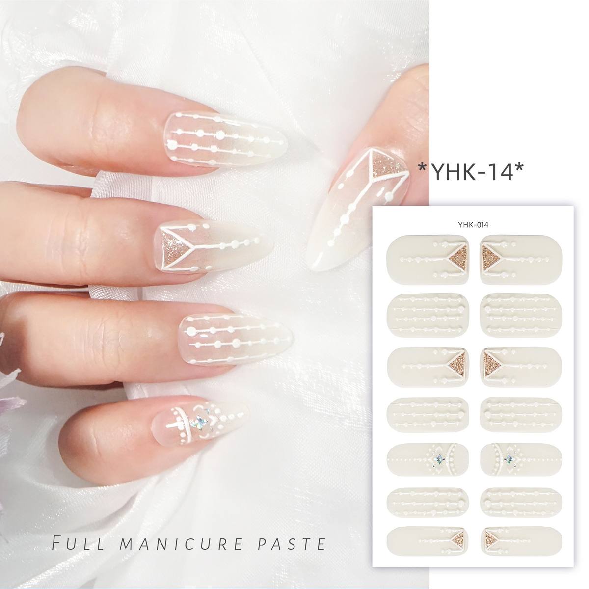 Spring Three-dimensional Relief Nail Stickers 3D Baking-free Waterproof Wholesale