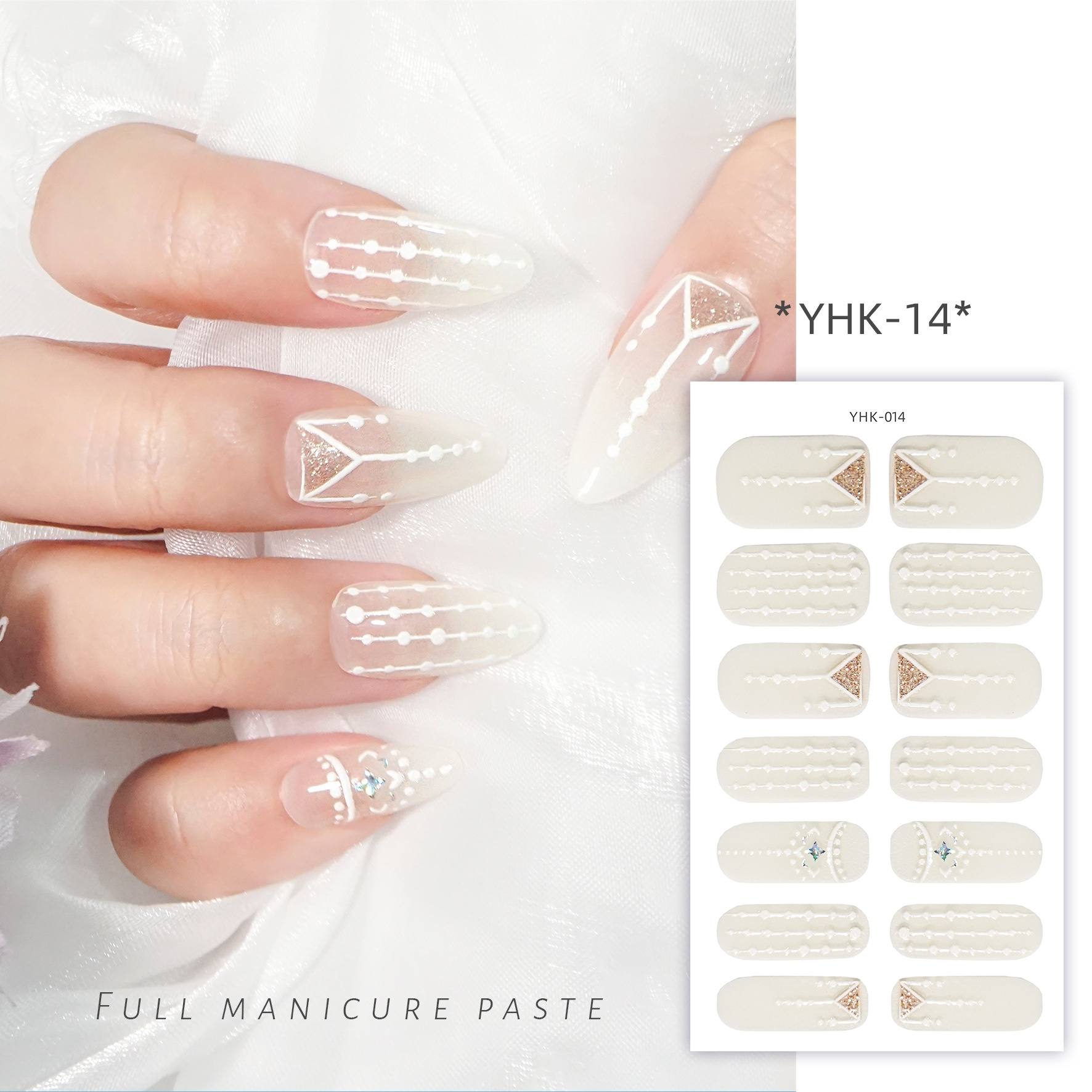 Spring Three-dimensional Relief Nail Stickers 3D Baking-free Waterproof Wholesale