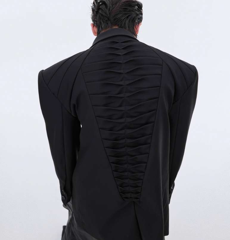 Niche Heavy Deconstruction Profile Suit Jacket